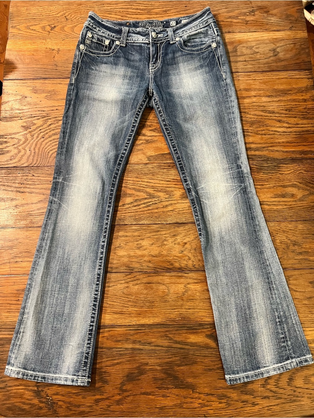Miss Me Faded Light Blue Bootcut Jeans